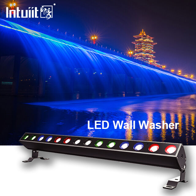 Illuminazione da parete lineare a LED impermeabile 140W RGBW 4in1 IP65 14x10W DMX512/RDM Illuminazione per edifici a colori per città