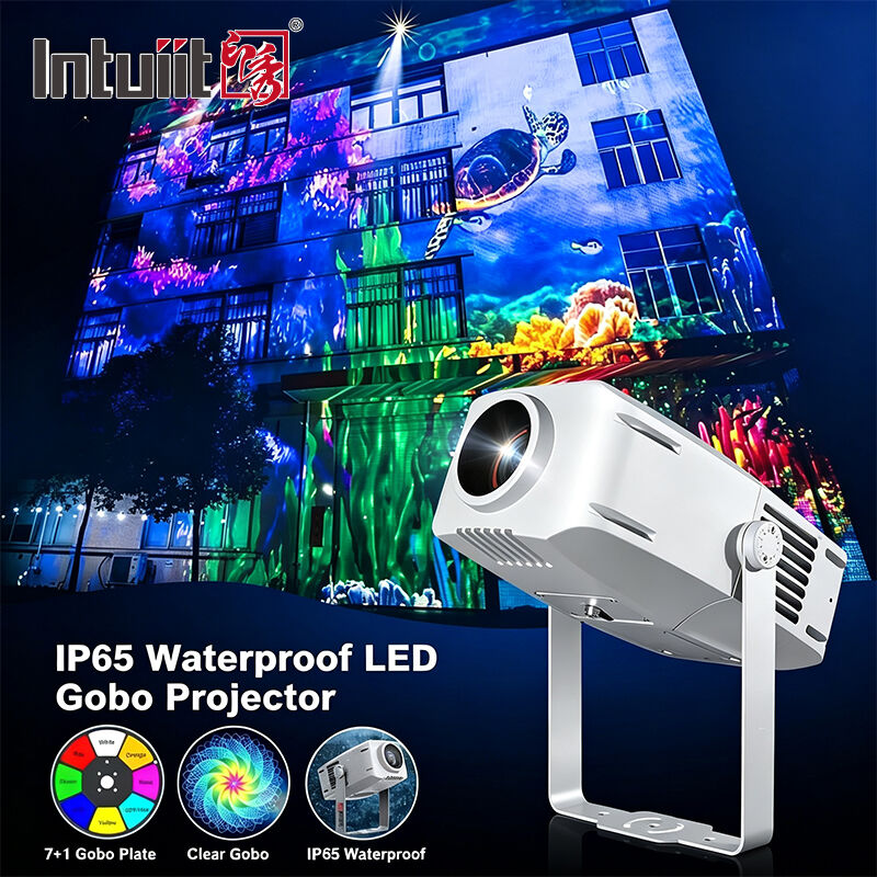 Proiettore LED Logo Gobo 400W IP65 DMX512 Esterno con Motivo Personalizzato per Edifici, Pubblicità ed Eventi