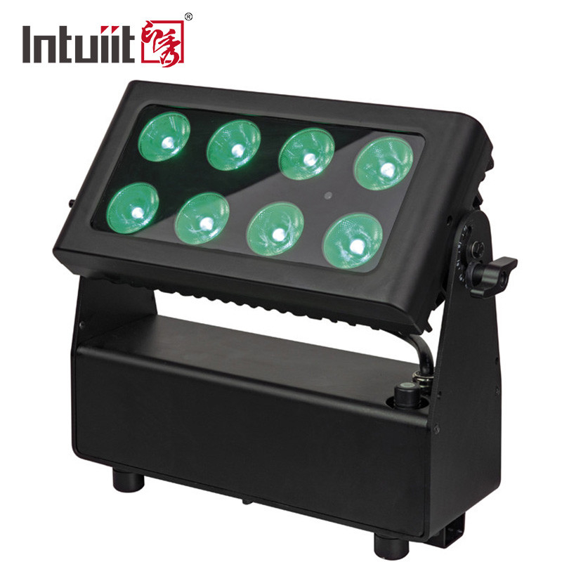 la fase di controllo LED di 8*10W RGBWA IR accende il proiettore di luce senza fili a pile del bucato colorato della città