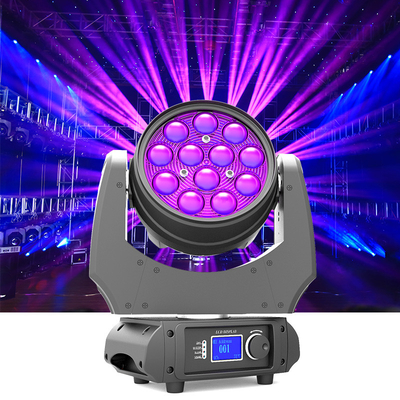 Lampada da palcoscenico a testa mobile DMX Zoom Wash 12x10W Angolo del fascio 60° IP20