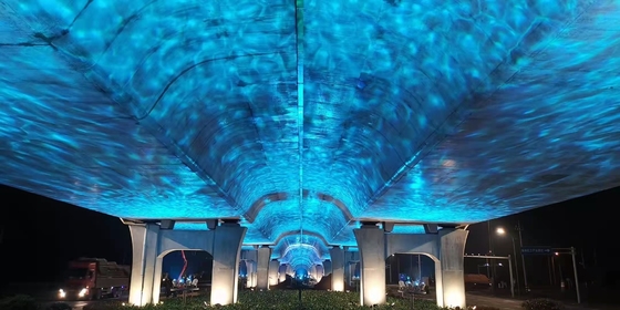 l'effetto dell'acqua di 60w 100w 200w 400w ha condotto la luce del proiettore per illuminazione di costruzione del ponte