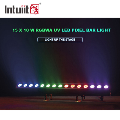Alta potenza 15x 10 W led building light dmx 512 RGBWA led wall washer light IP65 dmx control led light bar