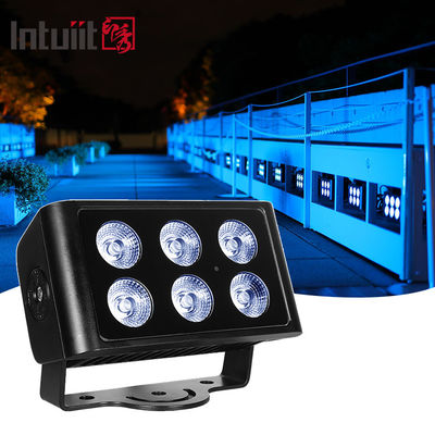 Faretto LED RGBW quadrato da esterno impermeabile IP65 6x5W, illuminazione decorativa per giardini e paesaggi, fari a LED quadrati