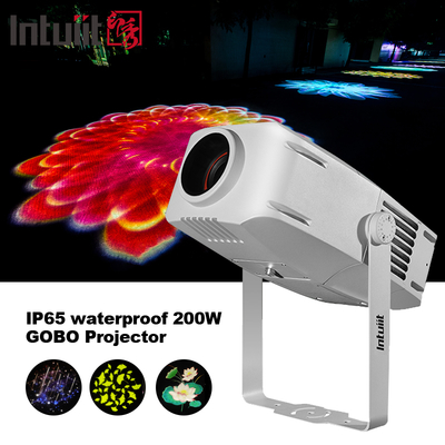 Indoor IP65 Acque resistenti Led 200W Gobo Effect Light Colorful Logo Projector Parco luci a LED