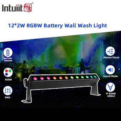 IP20 Wireless 12x2W 0,5m 4in1 a batteria LED Lampade per lavastoviglie Lampade da palcoscenico