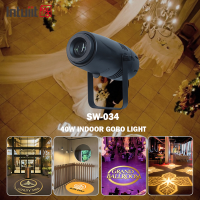 40w Pubblicità commerciale all'interno Gobo proiettore Lampada LED logo Proiettore a pavimento Benvenuto Fabbrica fonte
