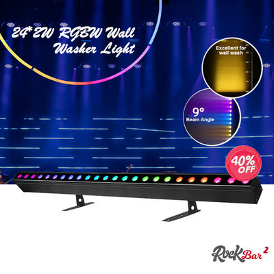 Wash Light IP20 DMX512 Soluzione Musicale Intelligente Avanzata 24*2W RGBW LED Luci Barra Lineare Wall Washer
