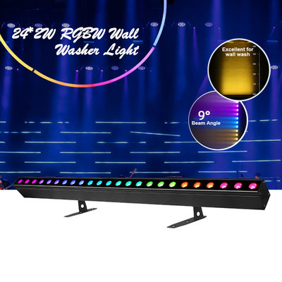 Wash Light IP20 DMX512 Soluzione Musicale Intelligente Avanzata 24*2W RGBW LED Luci Barra Lineare Wall Washer