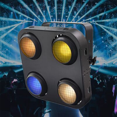 Fari ad effetto accecante COB impermeabili IP65 a 4 occhi con opzione 400W, luce per pubblico a LED a quattro occhi 4x100W, luce da palco DMX