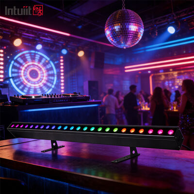 IP65 RGB 24*2W 1M LED Wall Washer Sound Control DMX RGBW Lighting Bar per festa di nozze con telecomando