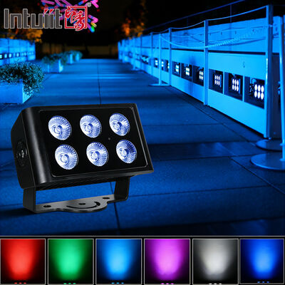 Luce da esterno a LED RGBW 4in1 da 6x5W, lavante da palco per matrimoni DJ, lavante da parete a LED