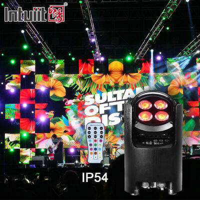 Professionale IP54 Wireless DMX Batteria LED Par Light 4*12W RGBW 4-in-1 - Controllo remoto