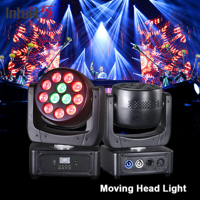 Hot Sale 12pcs 8W RGBW 4in1 Mini LED Beam Wash Moving Head Light DMX Control Sound Lampada da palco attiva per nightclub KTV