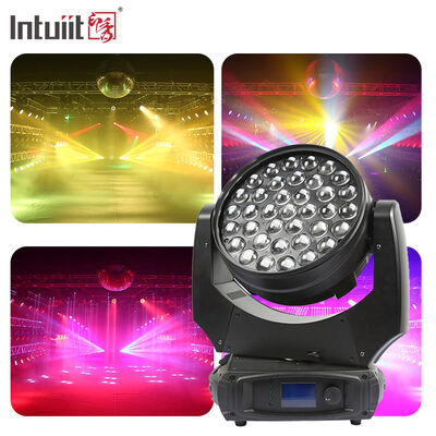 37x10W 4in1 RGBW LED Moving Head Zoom Wash Light DMX512 Attrezzatura professionale per nightclub Bar per matrimoni