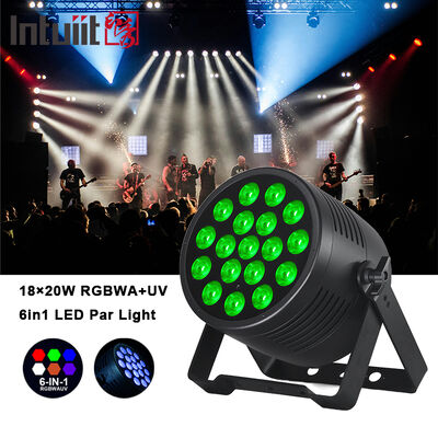 Luce per palcoscenico all'aperto IP65 impermeabile 18x20W LED Par RGBWA+UV 6 in 1 DMX512 Luce da lavaggio per festa di nozze