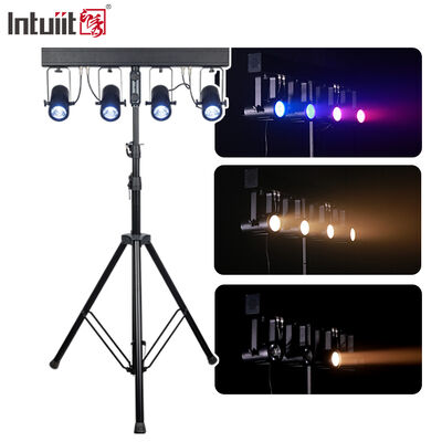 4x20W RGBW 4-in-1 Kit di illuminazione LED PAR ️ 4.5° Narrow Beam DMX512 Stage Wash System per matrimoni, DJ e eventi
