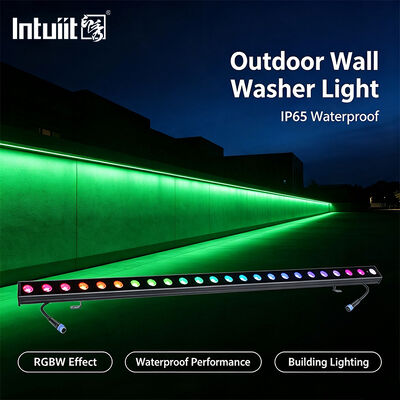 2x24W RGBW 4-in-1 IP65 Outdoor LED Linear Wall Washer ¢ DMX512 Waterproof Wash Light per edifici, ponti e paesaggi