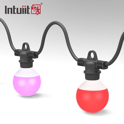 Luci dell'interno della corda del partito del regolatore della luminosità di 100% con 60 lampadine ignifughe dell'ABS del chiaro globo
